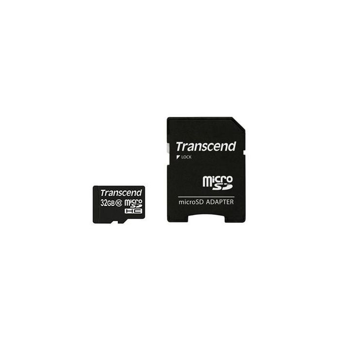 CARD 32GB Transcend Premium MicroSDHC 10MB/s +Adapter 2