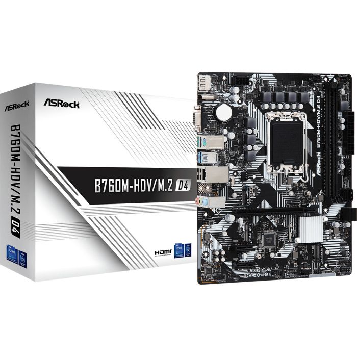 Carte Mère ASRock B760M-HDV/M.2 D4 LGA 1700 Intel B760