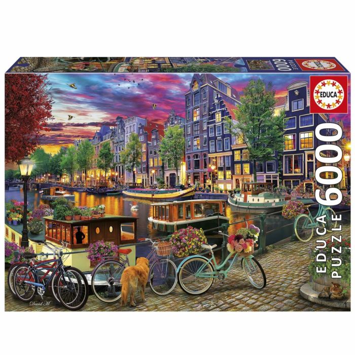 Puzzle Educa Bicicletas en Ámsterdam 6000 Pièces 7