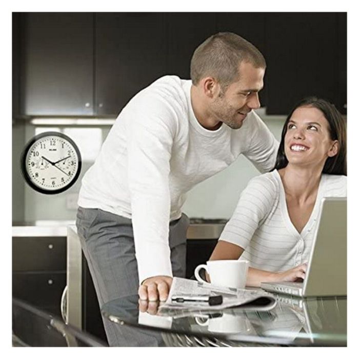 Horloge Murale ELBE RP-1005-N Blanc/Noir 2