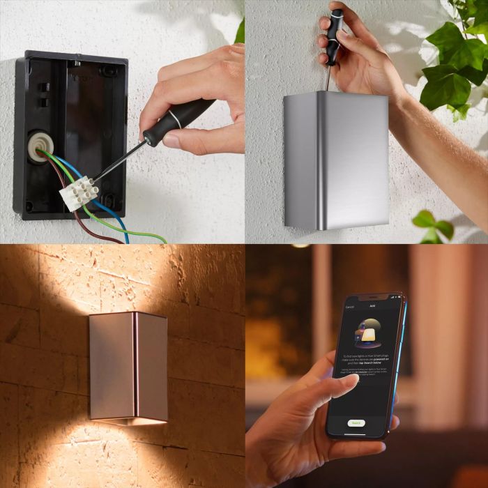 Philips Hue White & Color Ambiance Resonate Wandleuchte Silber 1200lm 1