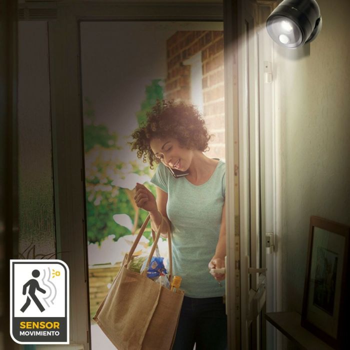 Lampe LED avec Capteur de Mouvement Aktive Plastique 10,5 x 12,5 x 13,5 cm (12 Unités) 2