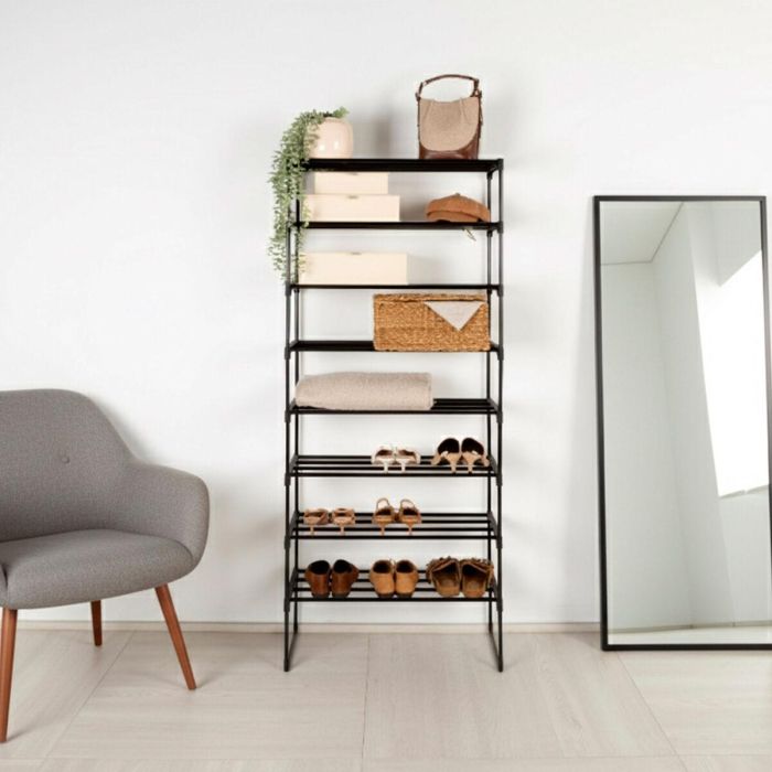 Étagère Max Home Noir Métal Plastique 67 X 160 X 30 CM (2 Unités) 1