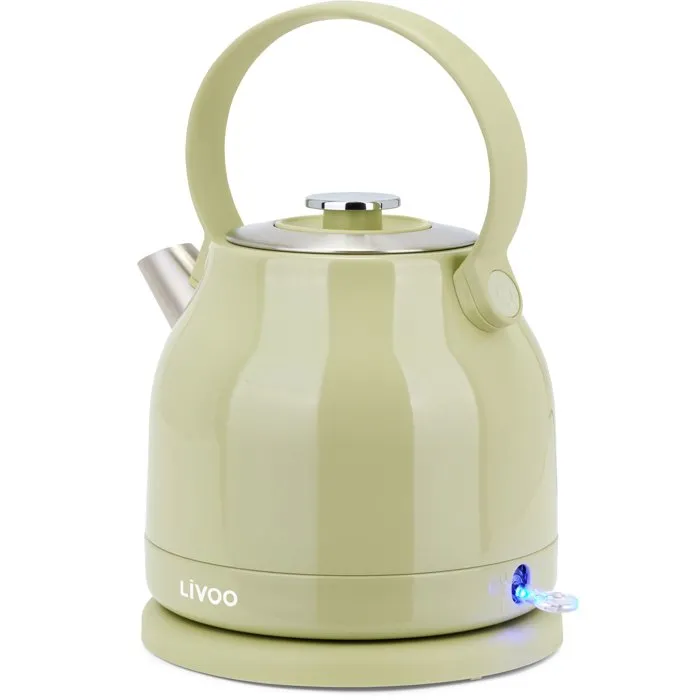 Livoo DOD202M Bouilloire électrique 2200 W 1.5 L - Socle 360° - Design rétro vert matcha Livoo DOD202M Bouilloire électrique 2200 W 1.5 L - Socle 360° - Design rétro vert matcha