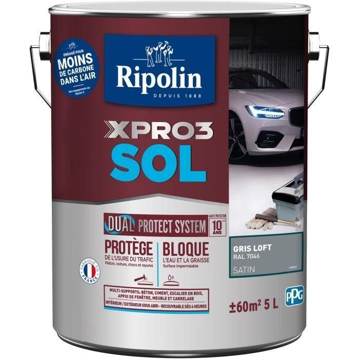 Peinture sol - RIPOLIN - Gris Loft - Mat - 5L 0 Peinture sol - RIPOLIN - Gris Loft - Mat - 5L 0