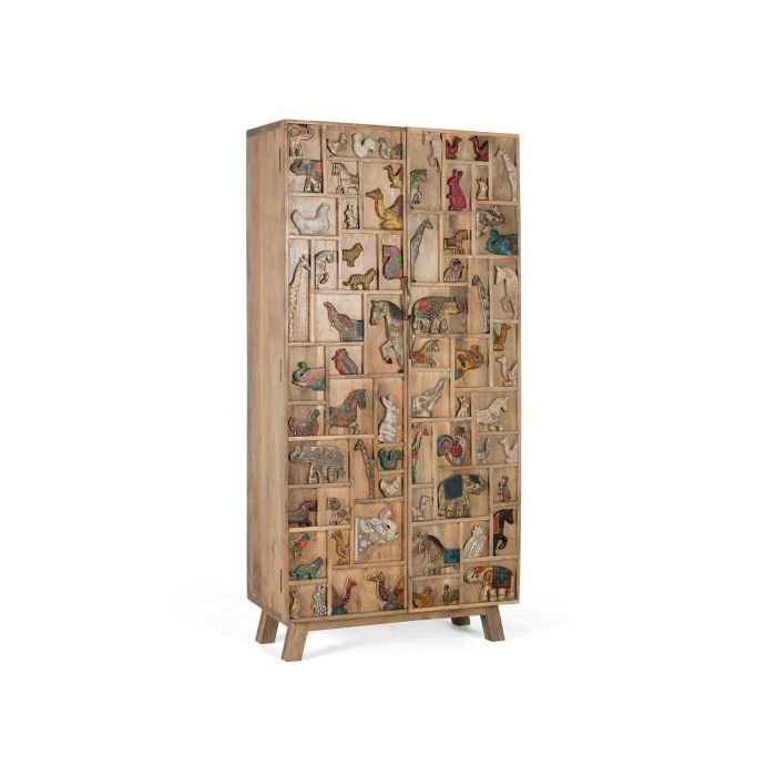 GINER Y COLOMER Meuble de rangement en bois de manguier peint à la main, multicolor - 170 cm x 90 cm 1