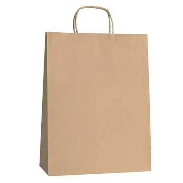 Sac en papier Fama Marron Avec des poignées 125 g/m² 26 x 10 x 35 cm (25 Unités) 1