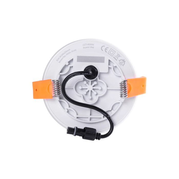 LUM-NSDL-R100-W Plaque LED Circulaire 8W 569Lm 4200K 40.000H sans Cadre Aluminium IP65 Blanc 2