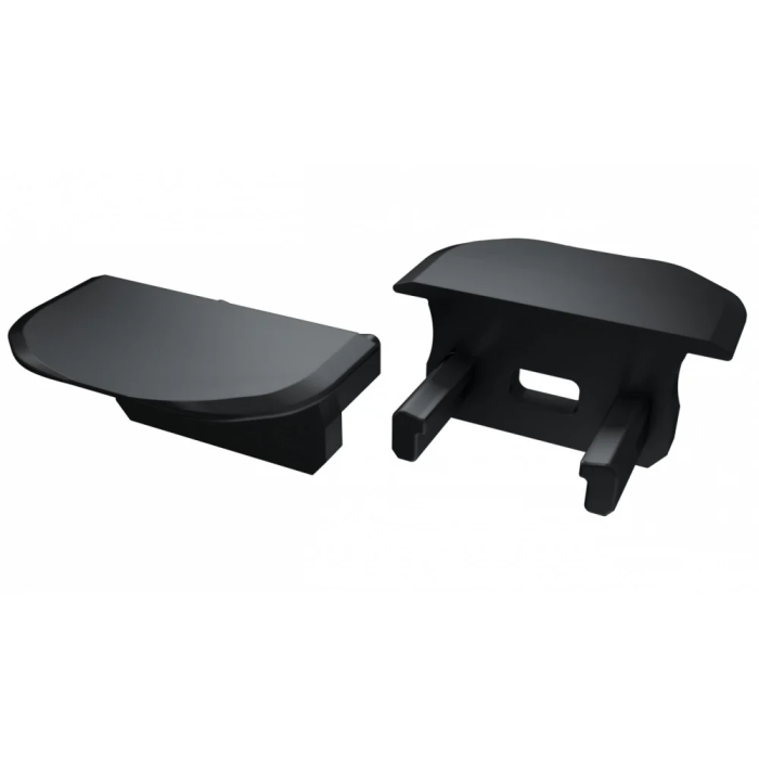 Bouchon de Fin de Profil Type B Finition Ronde - Plastique Blanc avec Trou 3 Bouchon de Fin de Profil Type B Finition Ronde - Plastique Blanc avec Trou 3