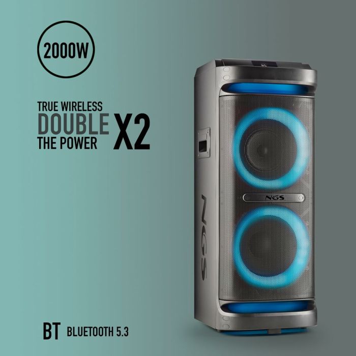 Haut-parleurs bluetooth portables NGS WILDSPACE2 Noir 19 Haut-parleurs bluetooth portables NGS WILDSPACE2 Noir 19