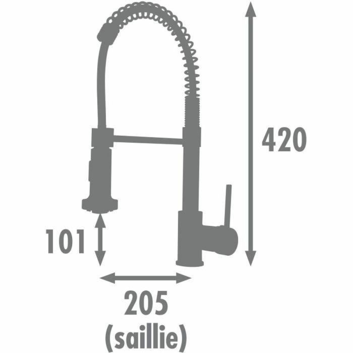 Kitchen Tap Rousseau OPUS Gris Chrome 1
