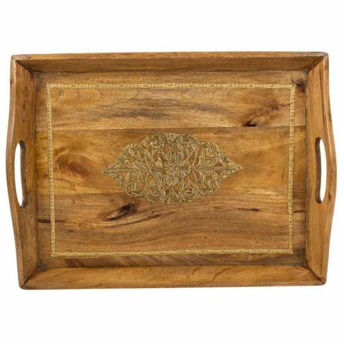 Plateau Alexandra House Living Marron Bois de manguier 31 x 16 x 49 cm 4