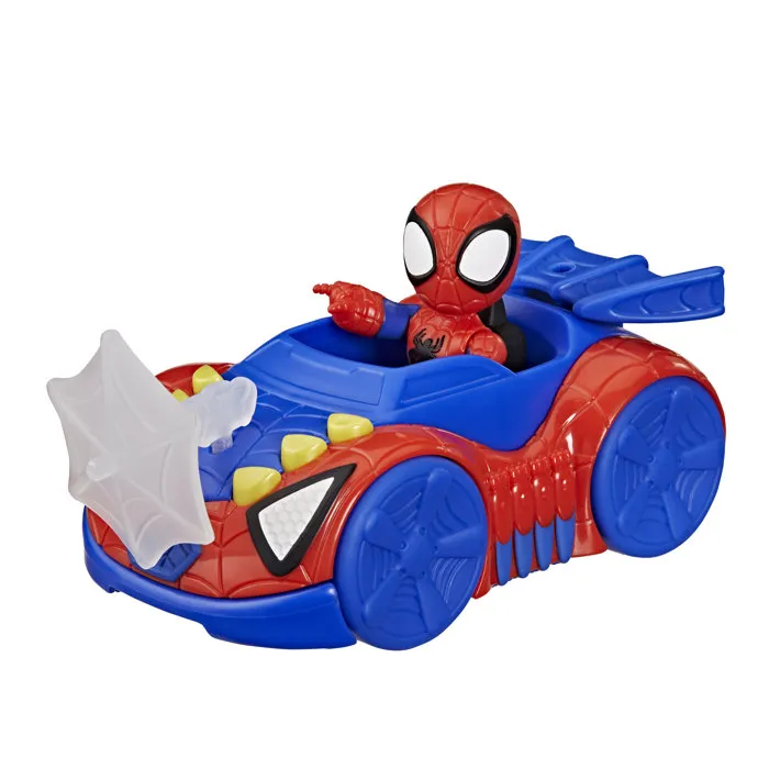 Hasbro Marvel Spidey et Ses Amis Extraordinaires - Arachno-Bolide de Spidey avec Figurine de 7,5 cm et Accessoire - Jouet Enfant des 3 Ans