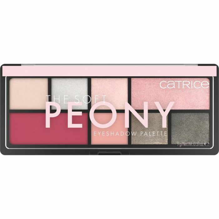 Catrice Palette de fards à paupières THE SOFT PEONY 9g - Huit couleurs riches, finitions satinées et mates pour divers styles