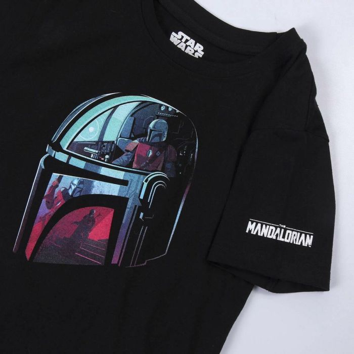 T shirt à manches courtes Enfant The Mandalorian Noir 2