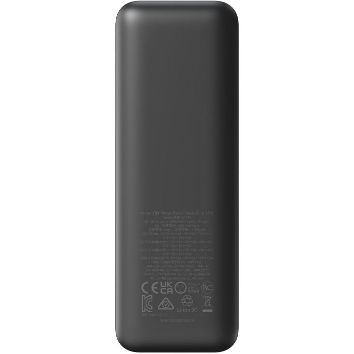Anker 737 PowerBank GaNPrime 24.000mAh 2 x USB-C 1 x USB-A 140W black 1 Anker 737 PowerBank GaNPrime 24.000mAh 2 x USB-C 1 x USB-A 140W black 1