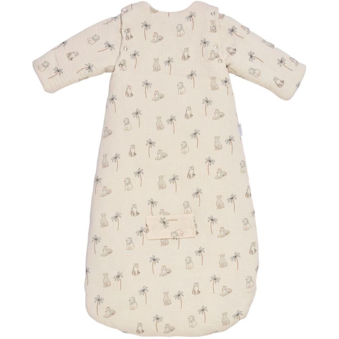 Douillette nomade - CANDIDE - 90 cm - 9/24 mois - Manches amovibles - Blanc imprimé lange tigre 4 Douillette nomade - CANDIDE - 90 cm - 9/24 mois - Manches amovibles - Blanc imprimé lange tigre 4