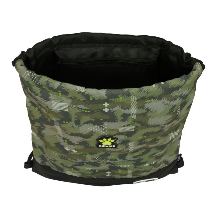 Sac à dos serré par des ficelles Kelme Travel Noir Vert 35 x 40 x 1 cm 1 Sac à dos serré par des ficelles Kelme Travel Noir Vert 35 x 40 x 1 cm 1