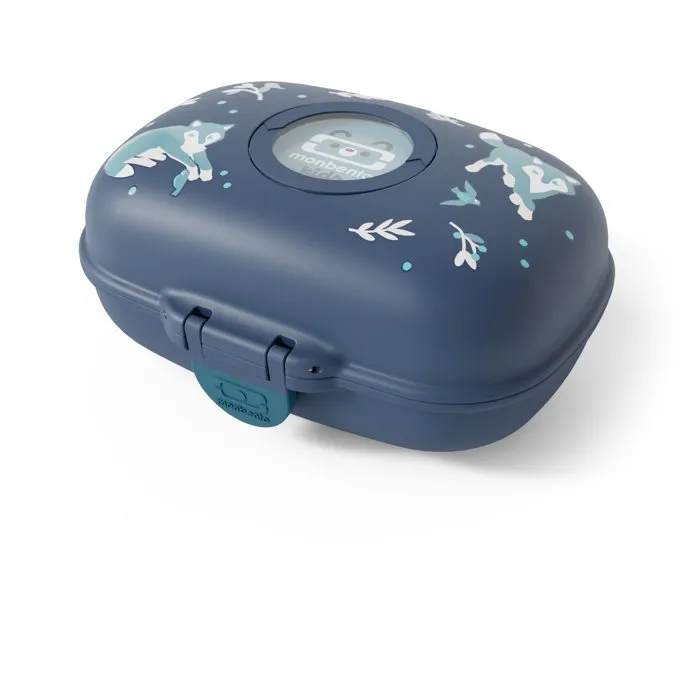 Monbento - Boîte à goûter hermétique MB Gram Wolf - Snack box 600 ml sans BPA - 14.8 x 7 x 11.4 cm - Personnalisable avec pastilles