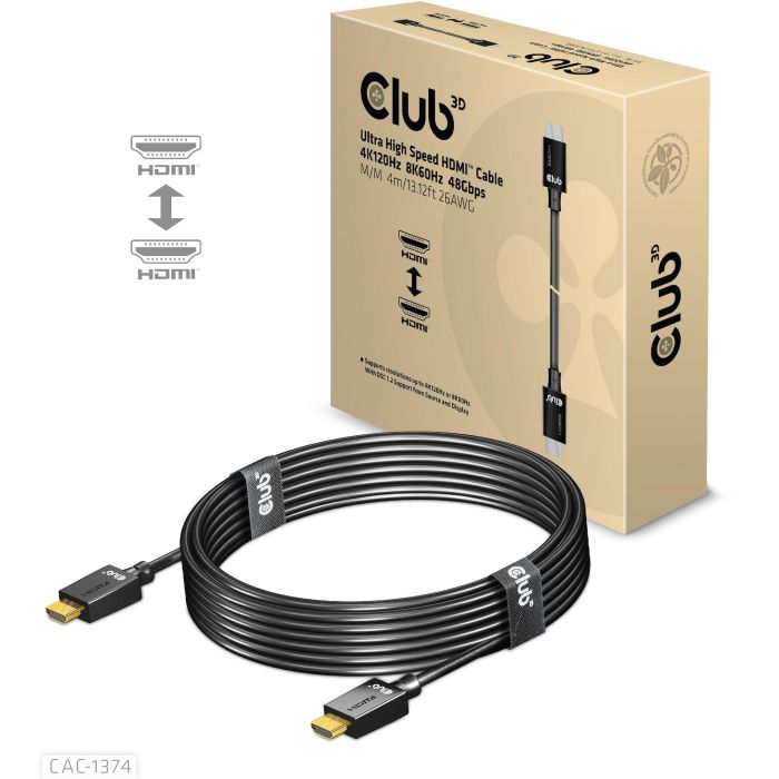 Club3D HDMI-Kabel A -> A 2.1 Ultra High Speed 10K HDR 4m retail 1