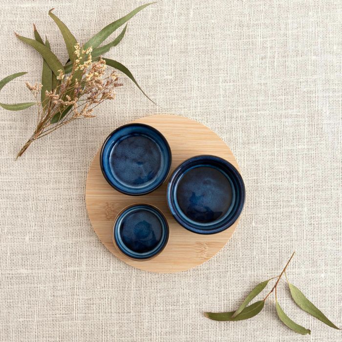 Tabla Aperitivo Bambú Cerámica Moana Bidasoa 20x4,5 cm 2