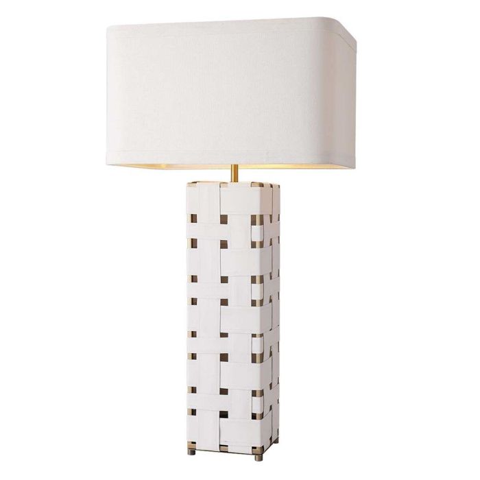 Lampe de bureau Home ESPRIT Blanc Doré 1 Lampe de bureau Home ESPRIT Blanc Doré 1