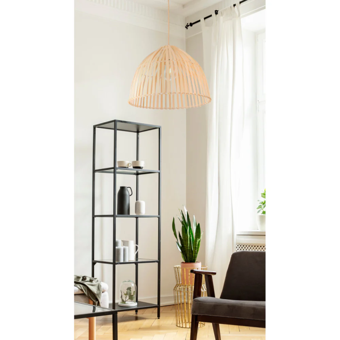 Lampe Suspendue Jacarei Rotin Naturel Douceur Boho-Chic E27 SKD-P80051 2
