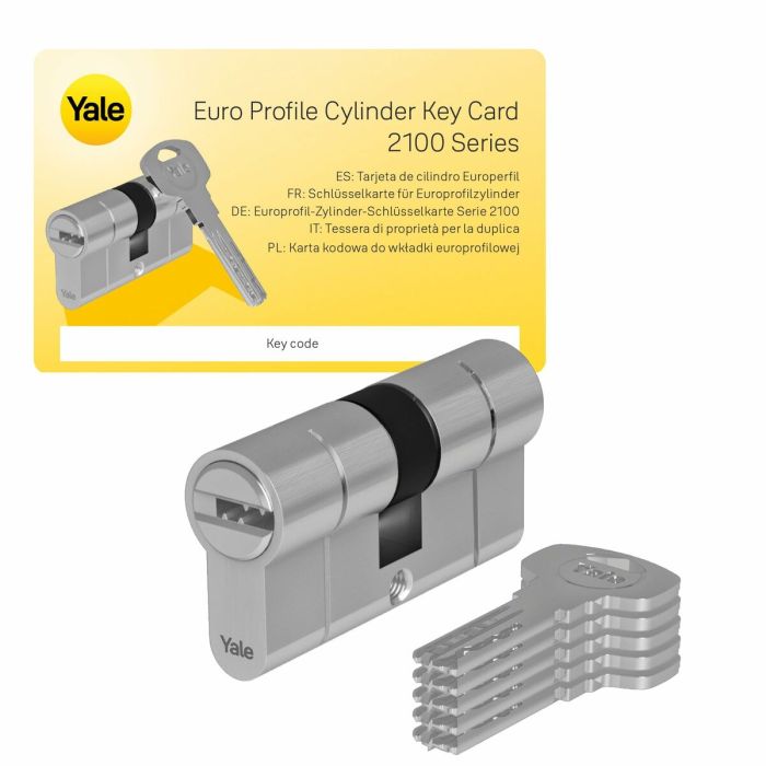 Cylindre de sécurité Yale 30 x 40 mm Laiton 2 Cylindre de sécurité Yale 30 x 40 mm Laiton 2