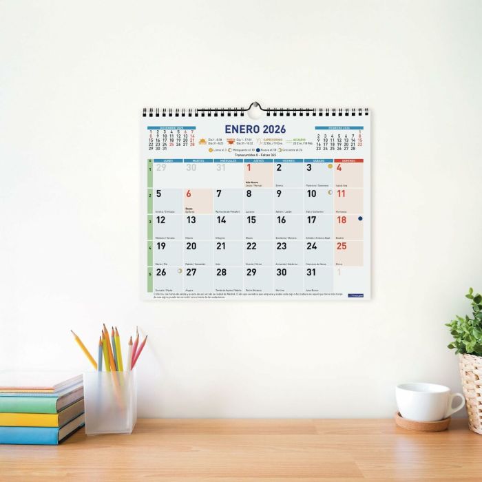 calendrier mural Finocam Multicouleur Papier 2026 30 x 24,7 cm 4