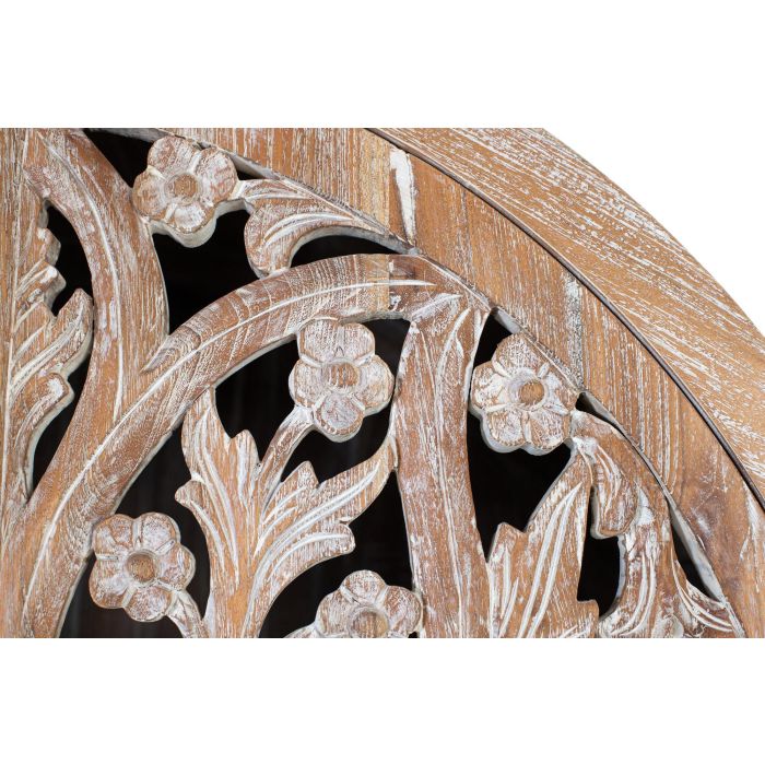 GINER Y COLOMER, Buffet Bois de Teca Ancien avec Sculpture Artisanale, Finition Blanc Lavé, 4 Tablettes Intérieures, 188x100x50 cm, Assemblé - Sans Montage 5 GINER Y COLOMER, Buffet Bois de Teca Ancien avec Sculpture Artisanale, Finition Blanc Lavé, 4 Tablettes Intérieures, 188x100x50 cm, Assemblé - Sans Montage 5