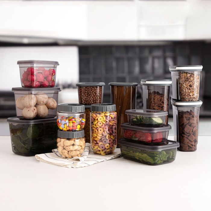 Récipient de Conservation des Aliments Quid City Gris 1,75 L Avec couvercle (12 Unités) 3