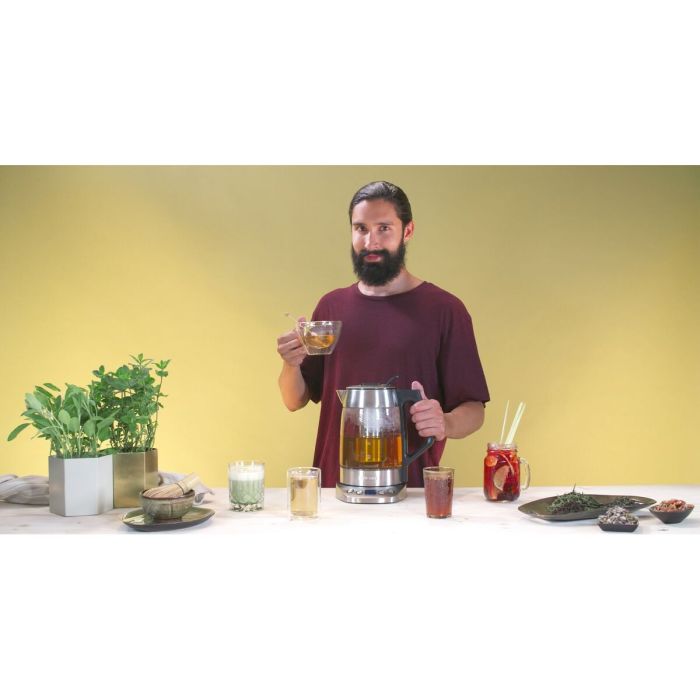 Severin WK 3480 - Bouilloire électrique 1,7L 3000W en verre - Blanc - Thermostat réglable, fonction maintien au chaud et sécurité automatique