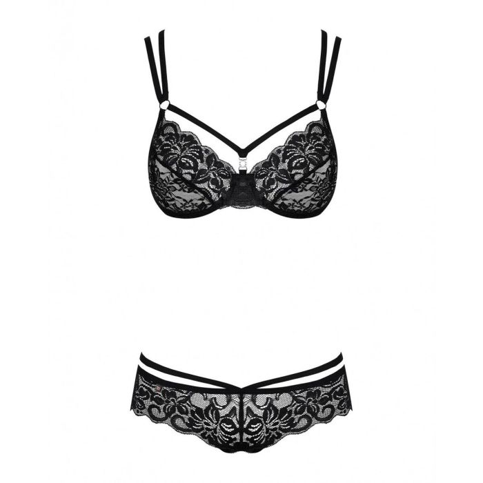 Ensemble de Lingerie Obsessive 860 Noir S/M 4