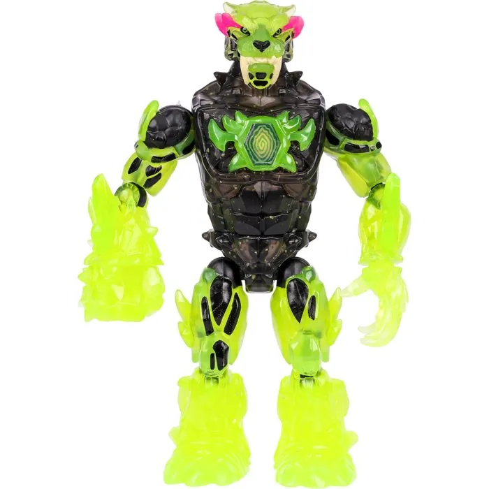 MrBeast Lab - Figurine Mutator Atomic Earth - Panthère Rock - 13 cm - Plus de 20 points d'articulation - Transformation avec liquide - Jouet innovant dès 5 ans