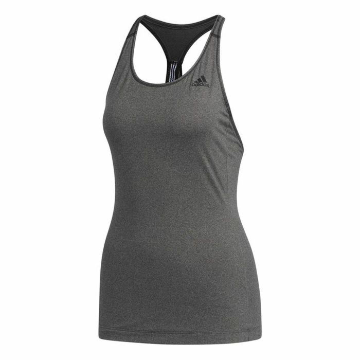 Maillot de Corps sans Manches pour Femme Adidas 3 Stripes Tank Gris foncé 0 Maillot de Corps sans Manches pour Femme Adidas 3 Stripes Tank Gris foncé 0