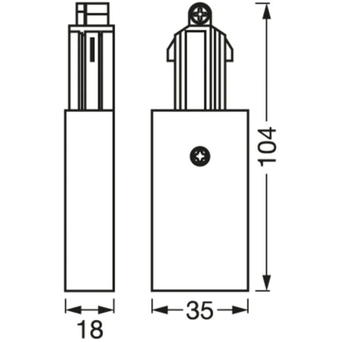 Ledvance LVE-4058075763982 Accessoire de Spot sur Rail LED Connecteur Rouge 2