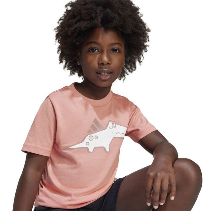T shirt à manches courtes Enfant Adidas Lk Adrpt Marron XL 2