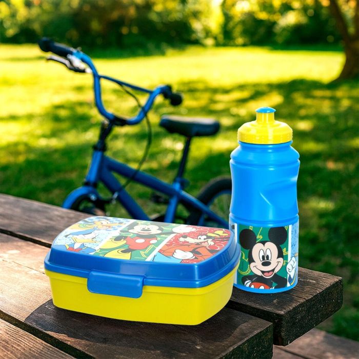 Sac à goûter avec accessoires Mickey Mouse Plastique 380 ml 17 x 5,5 x 13,5 cm (6 Unités) 5