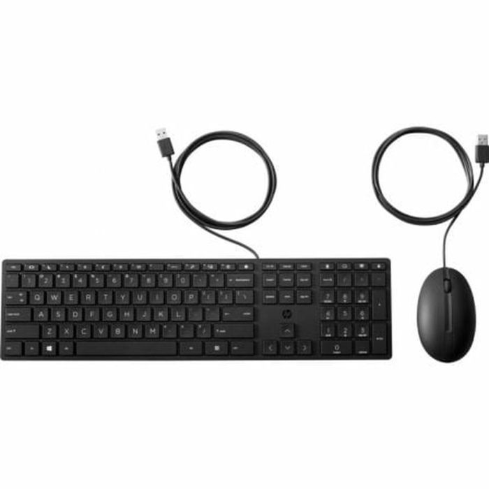 clavier et souris HP 9SR36UT Noir Espagnol Qwerty 1