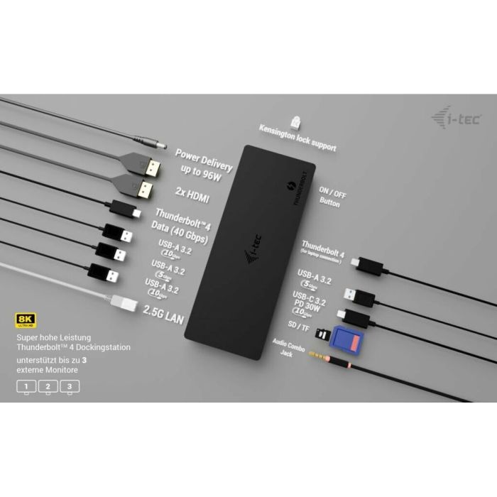 Station d'acceuil i-Tec TB4TRIPLEDOCKPD 6