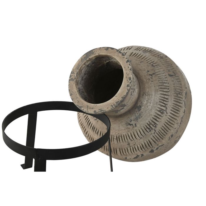 Vase Home ESPRIT Noir Beige Métal Magnésium 28 x 28 x 47 cm 2 Vase Home ESPRIT Noir Beige Métal Magnésium 28 x 28 x 47 cm 2