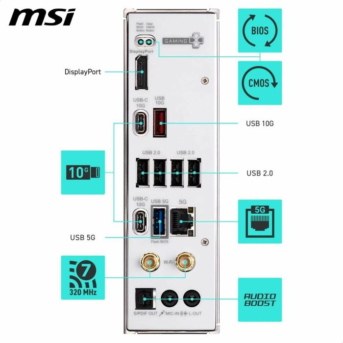 Carte Mère MSI B850 GAMING PLUS WiFi PZ AMD B850 AMD AM5 3 Carte Mère MSI B850 GAMING PLUS WiFi PZ AMD B850 AMD AM5 3