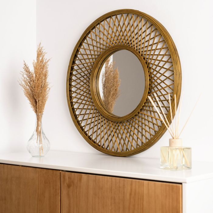 Miroir mural Vinthera Moa Rotin Naturel 59 cm (4 Unités) 1 Miroir mural Vinthera Moa Rotin Naturel 59 cm (4 Unités) 1