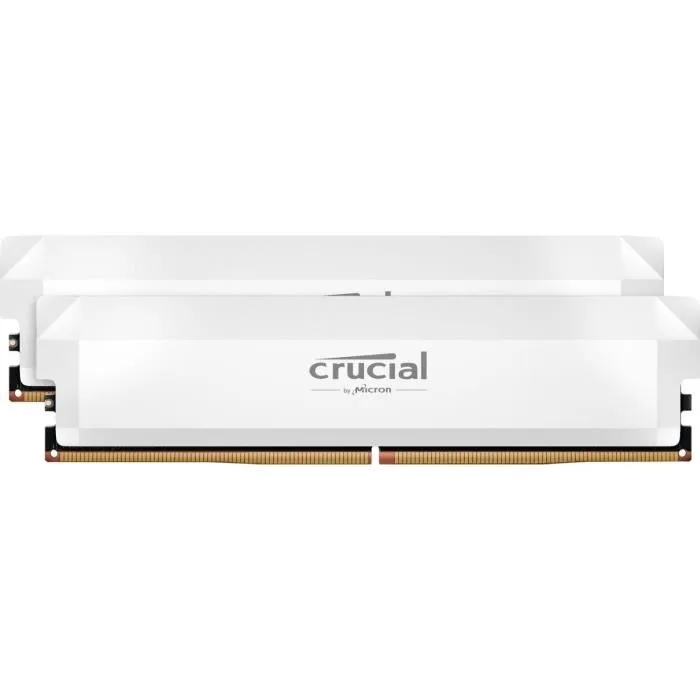 Crucial Kit RAM DDR5 PRO Overclocking 64 Go (2x32 Go) 6400 MT/s CL40 UDIMM Blanco CRU0649528945778 0 Crucial Kit RAM DDR5 PRO Overclocking 64 Go (2x32 Go) 6400 MT/s CL40 UDIMM Blanco CRU0649528945778 0