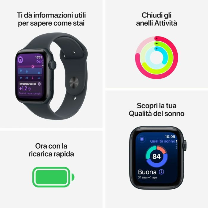 Montre intelligente Apple MEHQ4QL/A Noir Ø 44 mm 7