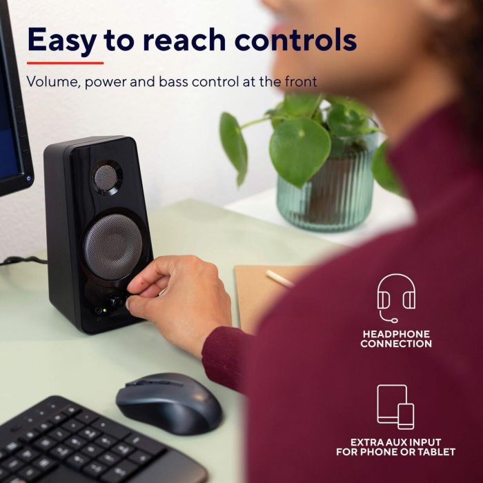 Haut-parleurs de PC Trust Tytan Noir 18 W 4 W 36 W 6