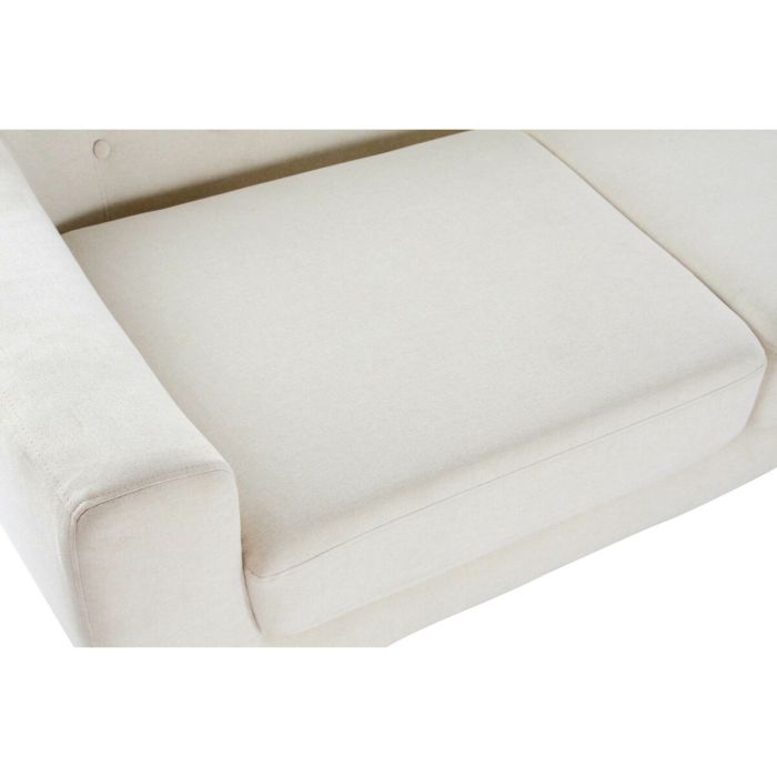 Canapé chaise longue DKD Home Decor Crème Bois d'hévéa 226 x 144 x 84 cm 1