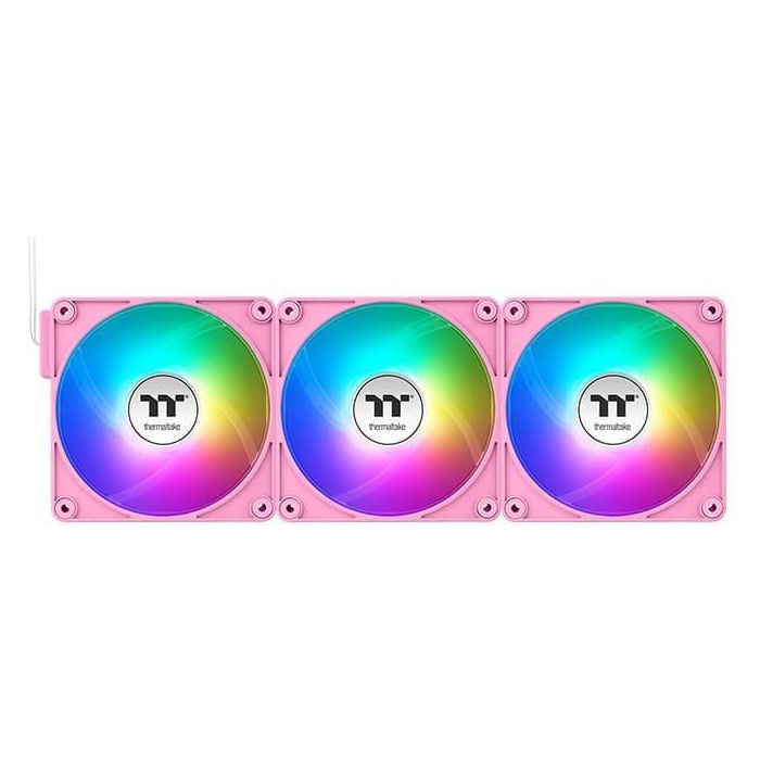 140mm Thermaltake CT140 EX ARGB Sync PC Cooling Fan Pink 3 Pack 3 140mm Thermaltake CT140 EX ARGB Sync PC Cooling Fan Pink 3 Pack 3