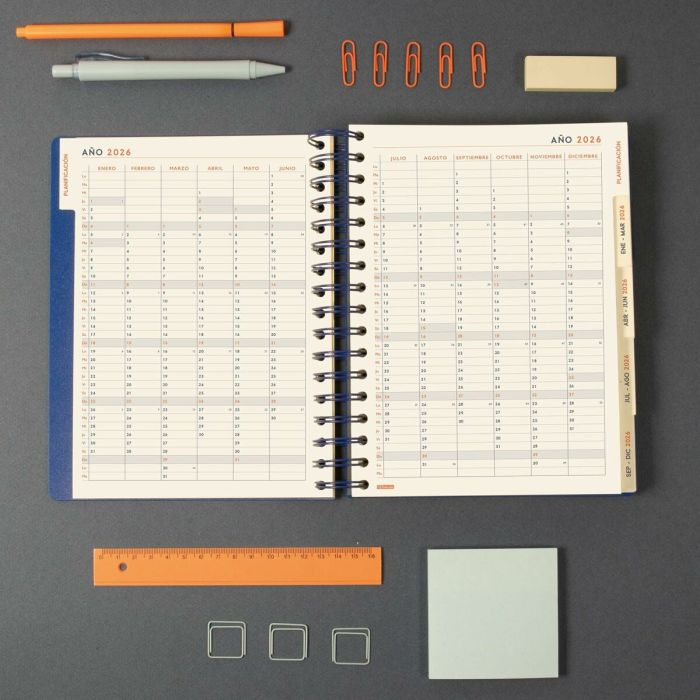 Agenda Finocam TEMPUS Bleu quarto 15,5 x 21,7 cm 2026 1 Agenda Finocam TEMPUS Bleu quarto 15,5 x 21,7 cm 2026 1