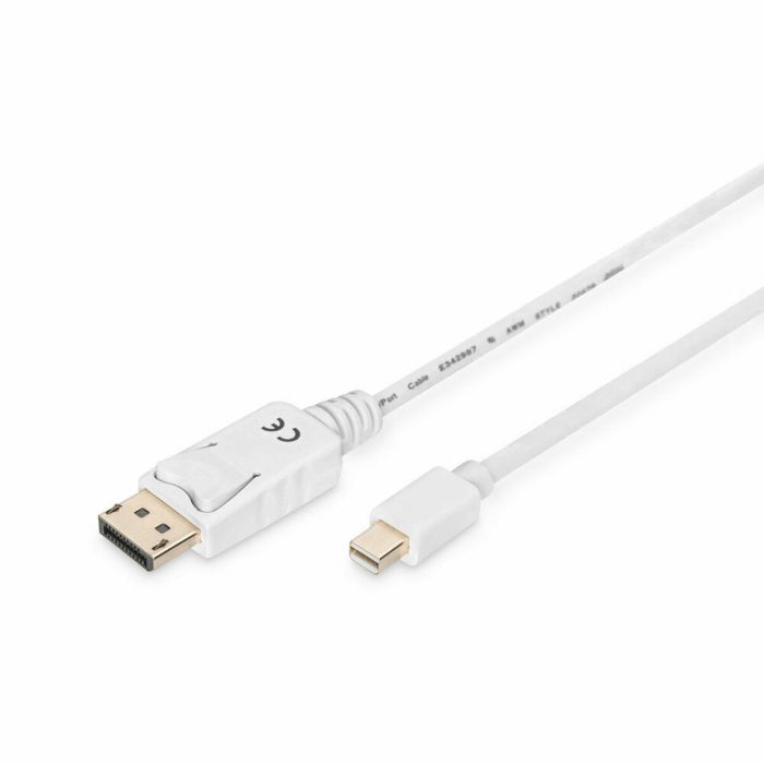 Digitus Câble DisplayPort Mini DisplayPort vers DisplayPort Mâle Mâle 2m 1.1a Blanc